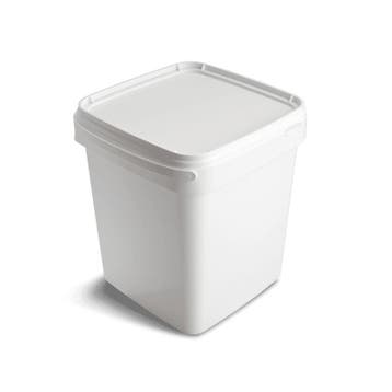 10 liter emmer wit vierkant