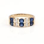 Ring - 14 karaat Geel goud - 1.75ct. tw. Saffier - Diamant, Nieuw