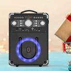 Karaoke Speaker 3 Microfoons Bluetooth Party LED Speaker, Verzenden, Nieuw
