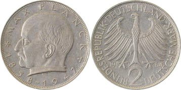 Brd 2 Dm Max Planck 64g Vorzueglich, Verzenden