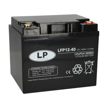 Landport (LP) Lithium accu LFP V12,8-40 LiFePo4 12 volt 40, Caravans en Kamperen, Caravan accessoires, Ophalen of Verzenden, Nieuw