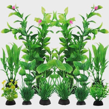 Set van 10 Kunstmatige Aquariumplanten Groen - Decoratie voo, Verzenden, Nieuw