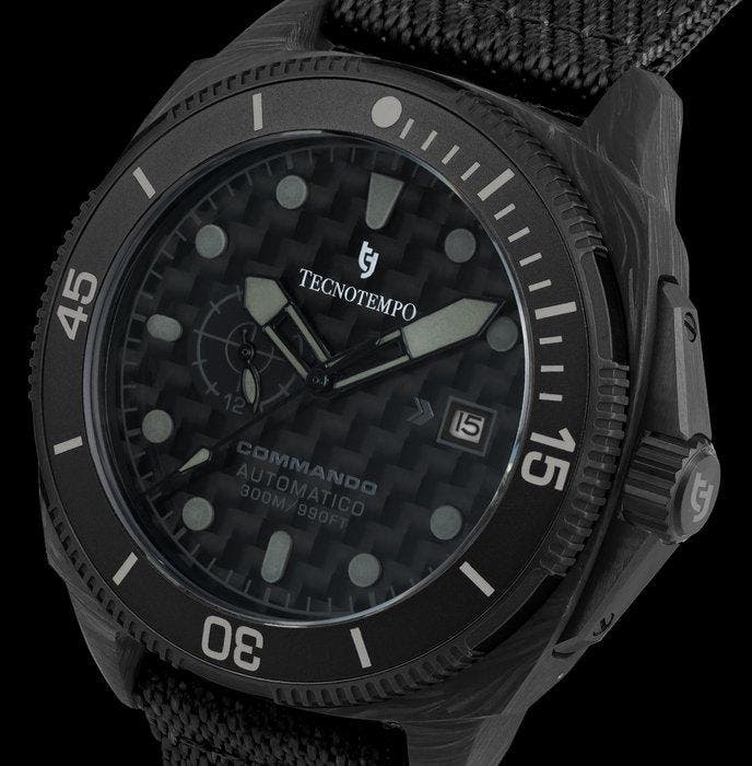 Tecnotempo - Commando - Forged Carbon & Titanium -, Sieraden, Tassen en Uiterlijk, Horloges | Heren