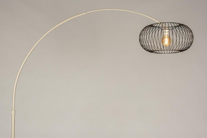 Rietveld Vloerlampen - Zwart, Beige, Zand - Metaal, Marmer, Huis en Inrichting, Lampen | Vloerlampen, Verzenden