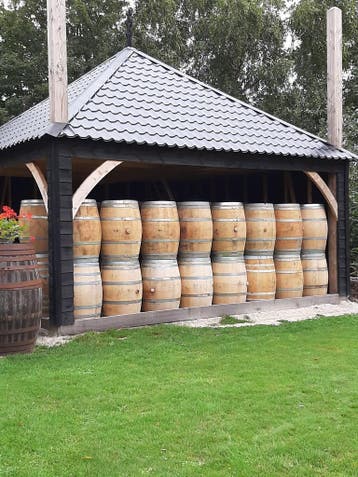 Eiken regenton wijnvaten bloembak waterton ijsbad dompelton, Tuin en Terras, 150 liter of meer, Nieuw, Ophalen of Verzenden, Met pomp