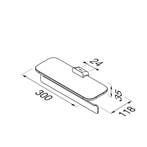 Toiletrolhouder Dubbel Geesa Shift Zwart Met Planchet, Ophalen of Verzenden, Nieuw