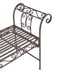 Tuinbank Cossila vintage metaal 147x46x70 cm bruin, Tuin en Terras, Tuinsets en Loungesets, Verzenden, Nieuw