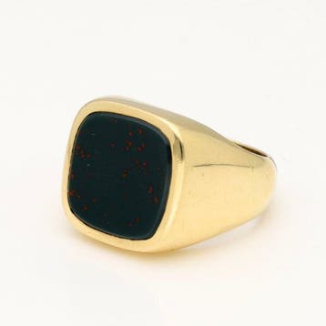 Ring - 18 karaat Geel goud - 2.38ct. tw. - Heliotroop, Nieuw
