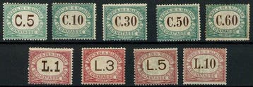 San Marino 1897/1919 - Markeren: bruine waarde in een ovaal;, Gestempeld