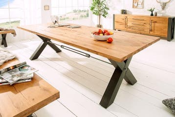 Eettafel Thor 240cm Wildeiken 55mm/ 38461, Huis en Inrichting, Tafels | Eettafels, Ophalen of Verzenden, Nieuw
