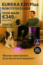 Eureka E20 Plus Robotstofzuiger – Nu tijdelijk €150 Korting!, Witgoed en Apparatuur, Stofzuigers, Verzenden, Nieuw, Robotstofzuiger