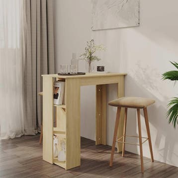 vidaXL Bartafel met schap 102x50x103,5 cm hout sonoma, Verzenden, Nieuw