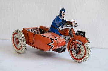 SFA - Blikken speelgoed - Side-car - 1950-1960 - Frankrijk, Antiek en Kunst