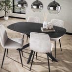 *WOONWINKEL* Marmerlook Eettafel 150 Cm Deens Ovaal, Huis en Inrichting, Tafels | Eettafels, Verzenden, Nieuw