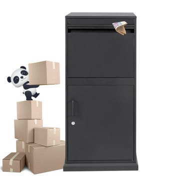 Mega Pakketbrievenbus – XXXL PakketPanda Multibox Zwart, Tuin en Terras, Verzenden, Nieuw, Rvs