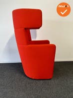 Bene Parcs Wing Chair - Fauteuil - Refurbished - Rood gestof, Vergader- of Presentatieruimte, Ophalen of Verzenden, Gebruikt, Stoel