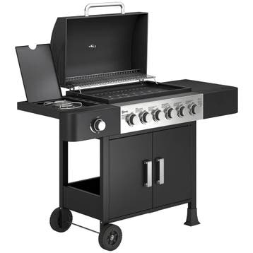 Gasgrill 17,8 KW 6+1 Branders BBQ Grillwagen Gemaakt Van Roe, Verzenden
