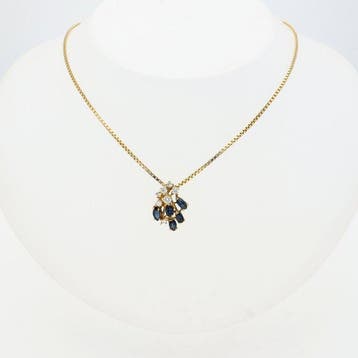 Halsketting - 14 karaat Geel goud Diamant (Natuurlijk) -, Nieuw