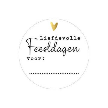 30x liefdevolle feestdagen voor:.... - kerst (Stickers), Ophalen of Verzenden, Nieuw, Meerdere stickers