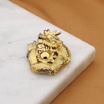 Chinese drakenhanger (Hanger of bedel), Ophalen of Verzenden, Gebruikt, Goud, Overige merken