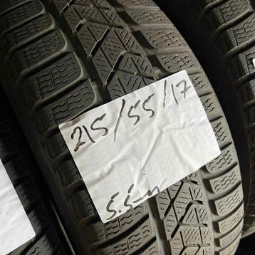 2 x Pirelli Sottozero 3 215-55-17 Winterbanden 5,5mm, 17 inch, Band(en), Personenwagen, Gebruikt