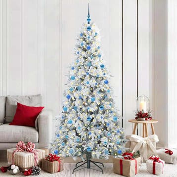 vidaXL Kunstmatige Inklapbare Kerstboom Wit 210 cm PE en PVC, Diversen, Verzenden, Nieuw