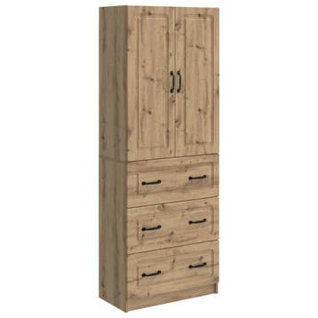 vidaXL Kastenset 2 pcs Artisanaal eiken 66 x 34,5 x 87 cm, Verzenden, Nieuw