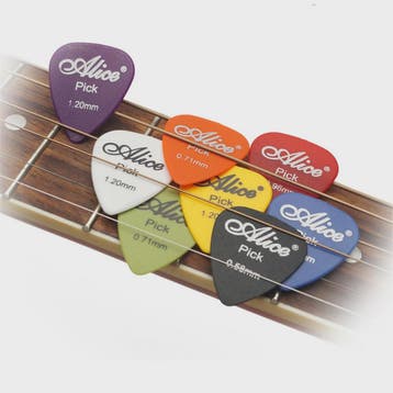 Alice Gitaar Plectrum Set - Diverse Diktes (0.58mm t/m 1.50m, Verzenden, Nieuw