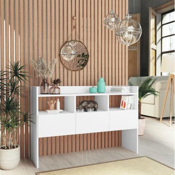 vidaXL Dressoir 105x30x70 cm bewerkt hout wit, Huis en Inrichting, Kasten | Dressoirs, 100 tot 150 cm, Verzenden, Nieuw, 25 tot 50 cm