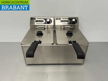 HCB RVS Dubbele Friteuse Frituur 2 x 9 liter 230V Horeca, Ophalen of Verzenden, Nieuw in verpakking
