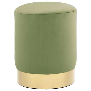 vidaXL Kruk fluweel 28 x 36 cm mosterdgroen en goudkleurig, Verzenden, Nieuw