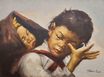 Indonesian School (XX) - NO RESERVE - A Gesture Of, Antiek en Kunst