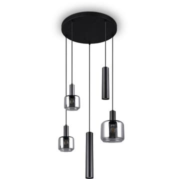 LED Hanglamp - Trion Marat - 5-lichts - Rond - IP20 - Mat, Ophalen of Verzenden, Nieuw, Metaal