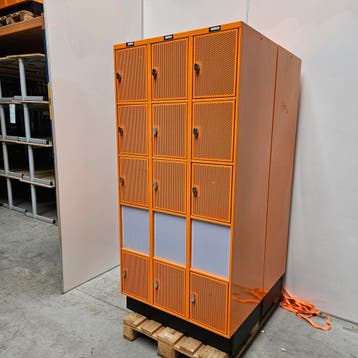 12-drs oranje metalen lockerkast - 190x90x55 cm, Ophalen of Verzenden, Nieuw