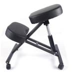 Ergonomische kniestoel zwart verstelbaar met 80 mm kussens, Huis en Inrichting, Verzenden, Zwart, Nieuw, Bureaukruk