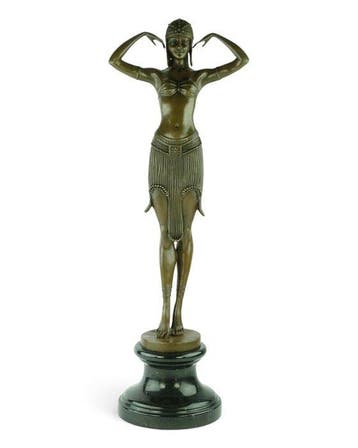 Demetre Haralamb Chiparus (1886-1947) - after - sculptuur,, Antiek en Kunst