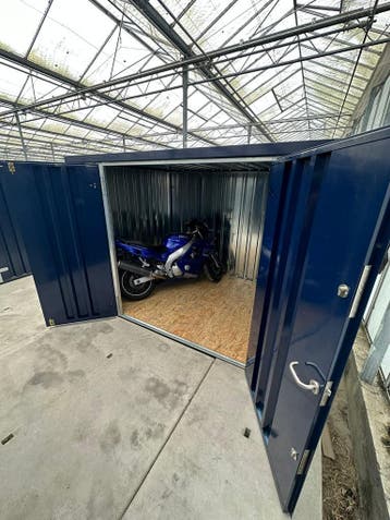 Goedkope motor opslagbox te huur regio Den Haag!