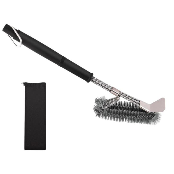 BBQ Borstel met Schraper - BBQ Accessoires - BBQ, Tuin en Terras, Houtskoolbarbecues, Nieuw, Verzenden