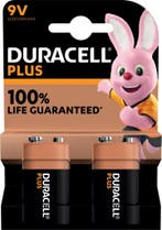 Duracell Duracell - batterij Plus 100% -  9V - 2 stuks, Ophalen of Verzenden