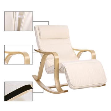 Schommelstoel - relaxstoel - relax fauteuil - met, Verzenden, Nieuw