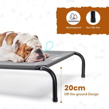 Hondenbed op pootjes – Grijs - 105x80 cm - Grijs - Nobleza •, Verzenden, Zo goed als nieuw