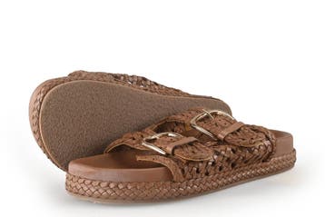 Manfield Slippers in maat 37 Bruin, Slippers, Bruin, Verzenden, Zo goed als nieuw
