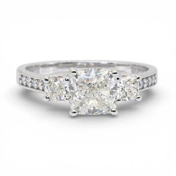 Ring - 18 karaat Witgoud - 2.20ct. tw. Diamant (Natuurlijk), Nieuw
