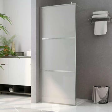 vidaXL Inloopdouchewand mat 100x195 cm ESG-glas, Verzenden, Nieuw