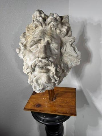 sculptuur, Scultura antica Testa Laoconte maschera gesso -, Antiek en Kunst