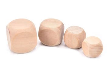 Set van 100 houten dobbelstenen, maat: groot (25 mm), Ophalen of Verzenden, Nieuw