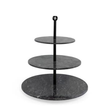 Sier Etagere Marmer 3-Laags, Verzenden, Nieuw