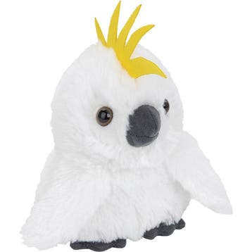 Kakatoe knuffel - pluche - 13 cm - witte vogel, Verzenden, Nieuw