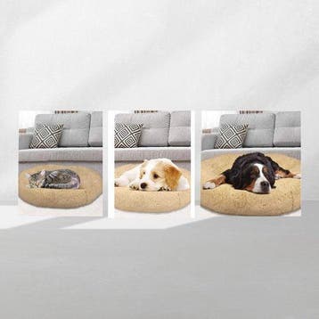 2dekans | Peaceful Pooch M - pluizig hondenbed - 76cm, Ophalen of Verzenden, Zo goed als nieuw