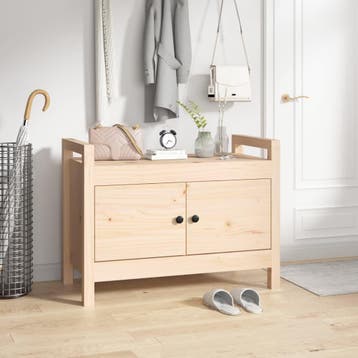 vidaXL Halbankje 80x40x60 cm massief grenenhout, Verzenden